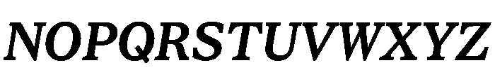 STKBureauSerifSemiMono SemiBoldItalic Font UPPERCASE