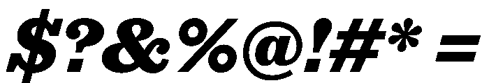 STKEarl BlackItalic Font OTHER CHARS