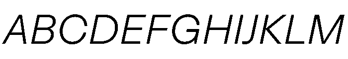 STKMisoComplete ThinItalic Instance Font UPPERCASE