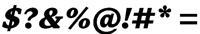 STKSaga BoldItalic Font OTHER CHARS