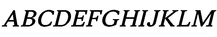 STKSaga BookItalic Font UPPERCASE