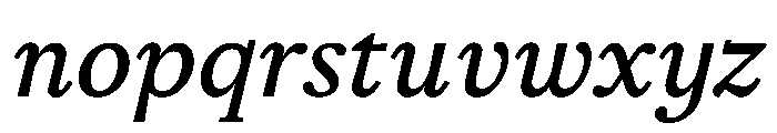 STKSaga Italic Instance Font LOWERCASE