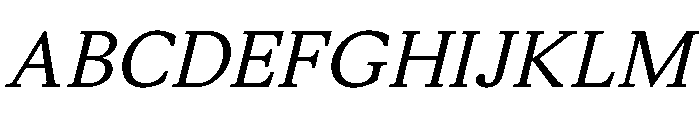 STKSaga LightItalic Instance Font UPPERCASE