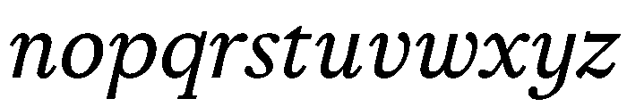 STKSaga LightItalic Instance Font LOWERCASE