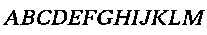 STKSaga MediumItalic Instance Font UPPERCASE