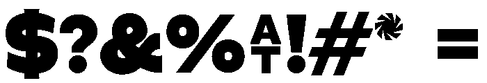 STOUT Heavy Font OTHER CHARS