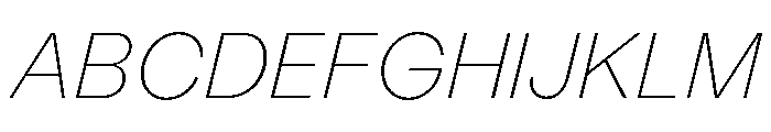 StabilGrotesk 25FineItalic Font UPPERCASE