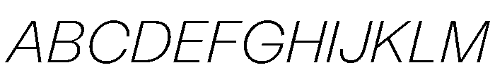 StabilGrotesk 35ThinItalic Font UPPERCASE