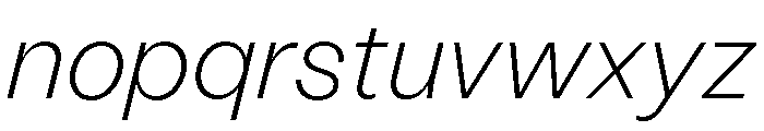 StabilGrotesk 35ThinItalic Font LOWERCASE