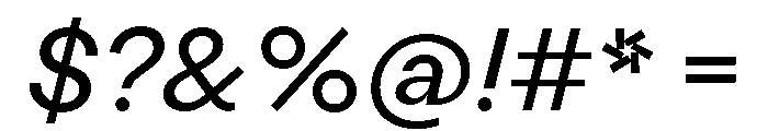 StabilGrotesk 55RegularItalic Font OTHER CHARS
