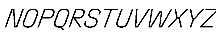 Stardust CondExtLtIta Font UPPERCASE
