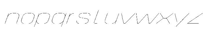 Stardust SmExHairlineIt Font LOWERCASE