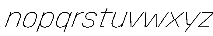 Stardust ThinItalic Font LOWERCASE