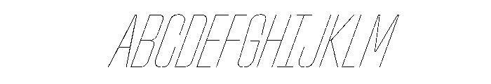 Stardust UCnHairlineIt Font UPPERCASE
