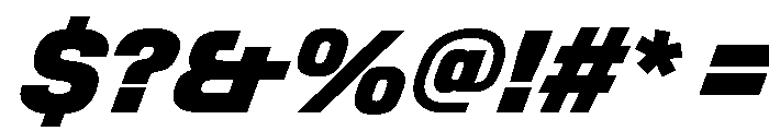 StardustVAR CondensedBlackItalic Instance Font OTHER CHARS