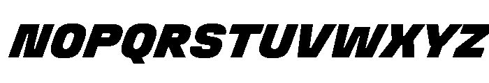 StardustVAR CondensedExtraBlackItalic Instance Font UPPERCASE