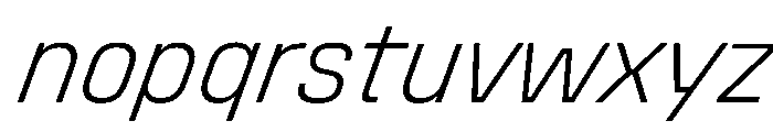 StardustVAR CondensedExtraLightItalic Instance 074ebf2a Font LOWERCASE