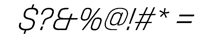 StardustVAR CondensedExtraLightItalic Instance Font OTHER CHARS