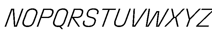 StardustVAR CondensedExtraLightItalic Instance Font UPPERCASE