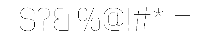 StardustVAR CondensedHairline Instance Font OTHER CHARS