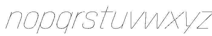 StardustVAR CondensedHairlineItalic Instance 9f2e8710 Font LOWERCASE