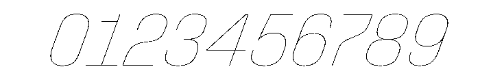 StardustVAR CondensedHairlineItalic Instance Font OTHER CHARS