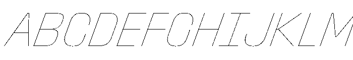 StardustVAR CondensedHairlineItalic Instance Font UPPERCASE