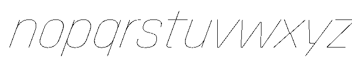 StardustVAR CondensedHairlineItalic Instance Font LOWERCASE