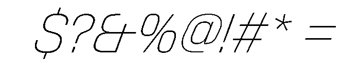 StardustVAR CondensedThinItalic Instance Font OTHER CHARS