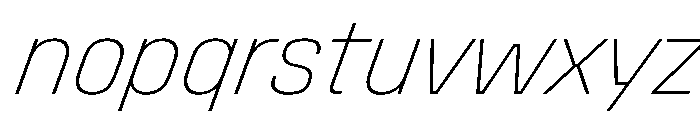 StardustVAR CondensedThinItalic Instance Font LOWERCASE