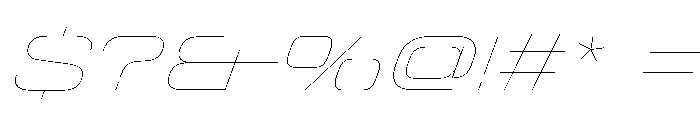StardustVAR ExpandedHairlineItalic Instance Font OTHER CHARS
