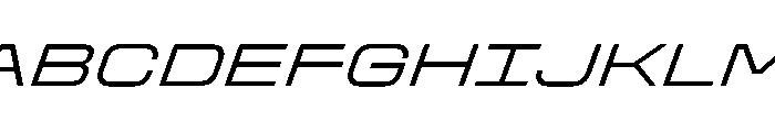 StardustVAR ExpandedLightItalic Instance Font UPPERCASE