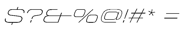 StardustVAR ExpandedThinItalic Instance Font OTHER CHARS