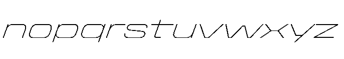 StardustVAR ExpandedThinItalic Instance Font LOWERCASE