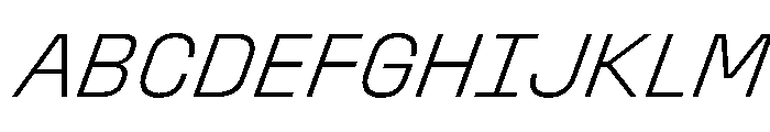 StardustVAR ExtraLightItalic Instance 6221693f Font UPPERCASE