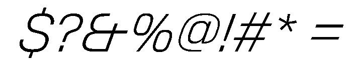 StardustVAR ExtraLightItalic Instance Font OTHER CHARS