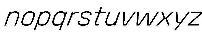 StardustVAR ExtraLightItalic Instance Font LOWERCASE