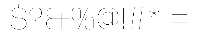 StardustVAR Hairline Instance Font OTHER CHARS