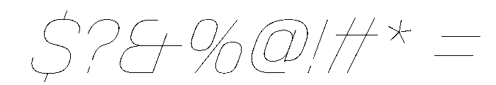 StardustVAR HairlineItalic Instance Font OTHER CHARS