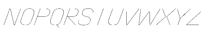 StardustVAR HairlineItalic Instance Font UPPERCASE