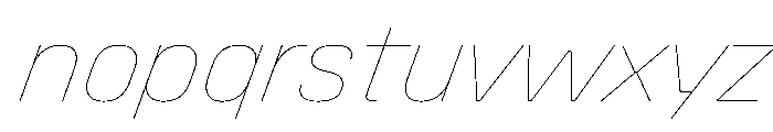 StardustVAR HairlineItalic Instance Font LOWERCASE