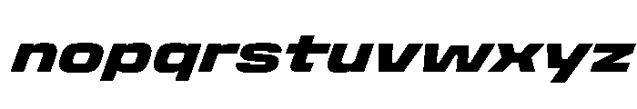 StardustVAR SemiExpandedBlackItalic Instance Font LOWERCASE