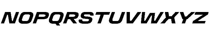 StardustVAR SemiExpandedBoldItalic Instance Font UPPERCASE