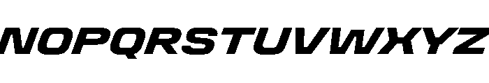 StardustVAR SemiExpandedExtraBoldItalic Instance Font UPPERCASE