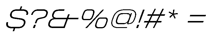 StardustVAR SemiExpandedExtraLightItalic Instance Font OTHER CHARS