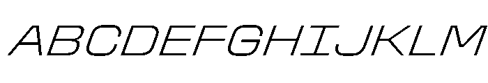 StardustVAR SemiExpandedExtraLightItalic Instance Font UPPERCASE