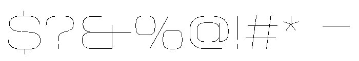 StardustVAR SemiExpandedHairline Instance Font OTHER CHARS