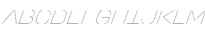 StardustVAR SemiExpandedHairlineItalic Instance Font UPPERCASE