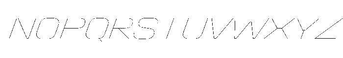 StardustVAR SemiExpandedHairlineItalic Instance Font UPPERCASE
