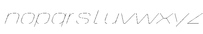 StardustVAR SemiExpandedHairlineItalic Instance Font LOWERCASE
